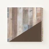 レシピ木製の台所用品の茶色の料理本 ノートブック (裏面)