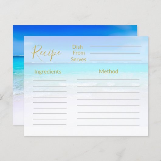 レシピ海ビーチシーブルー (正面/裏面)