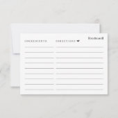 レシピ用カクテルバーカード 招待状 (裏面)