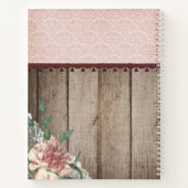 レシピ用ドーターパーソナライズされたフローラ木製 ノートブック (裏面)