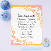 レシピ等価物パステルフローラフライヤー チラシ (シングル)