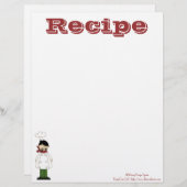レシピ紙 – キッチンシェフ – レシピ (正面/裏面)