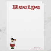 レシピ紙 – キッチンシェフ – レシピ (正面/裏面)