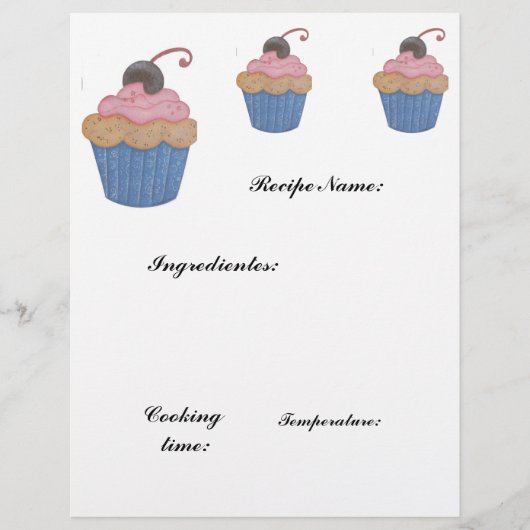 レシピ紙 チラシ (正面)