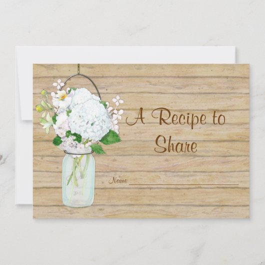 レシピ素朴カントリーメイソンジャーブルーあじさい (正面)