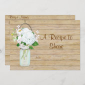 レシピ素朴カントリーメイソンジャーブルーあじさい (正面/裏面)