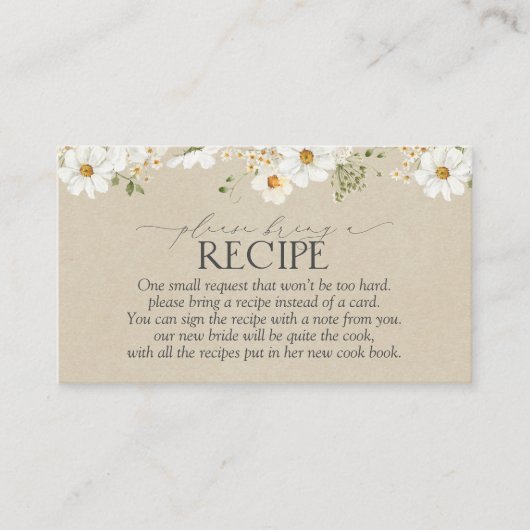 レシピ素朴デイジーのエンクロージャカードを持って来て エンクロージャーカード (正面)