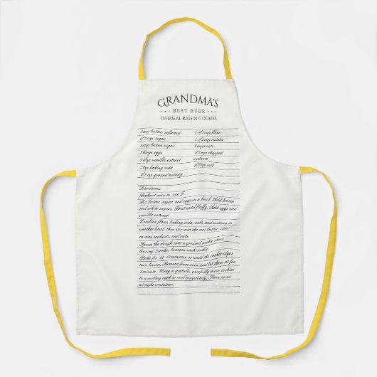 レシピ編集可能カラーエパーソナライズされたプロン エプロン (正面)