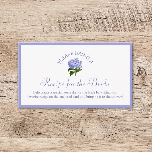 レシピ要求カードブライダルシャワーシエレガントック エンクロージャーカード
