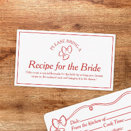 レシピ要求カードAmoreブライダルシャワー エンクロージャーカード