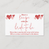 レシピ要求応援ラブバレンタインハート エンクロージャーカード (正面)