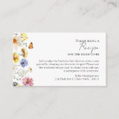 レシピ要求 |ワイルドフラワーボホブライダルシャワー エンクロージャーカード (正面)