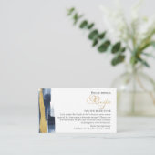 レシピ要求 |抽象芸術金ゴールドブルーブライダルシャワー エンクロージャーカード (スタンド正面)