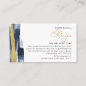 レシピ要求 |抽象芸術金ゴールドブルーブライダルシャワー エンクロージャーカード (正面)