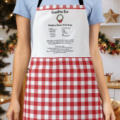 レシピ記念クリスマスクッキーレッドプレイドリース エプロン