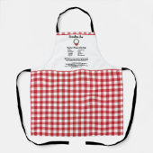 レシピ記念クリスマスクッキーレッドプレイドリース エプロン (正面)