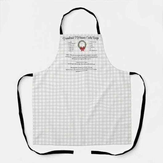 レシピ記念クリスマスクッキー赤い緑のプライド エプロン (正面)