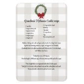 レシピ記念クリスマスクッキー赤い緑の格子柄 マグネット (縦)