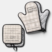 レシピ記念クリスマスクッキー赤グリーン 鍋つかみ&鍋敷きセット (正面/裏面)