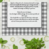 レシピ記念クリスマスクッキーGray Plaid キッチンタオル (折り畳み)