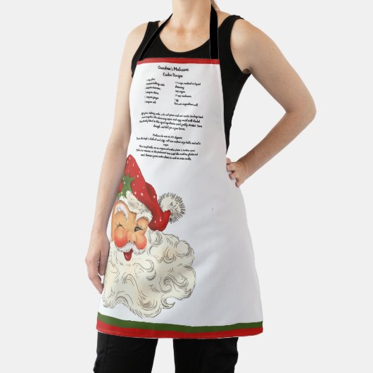 レシピ記念クリスマスクリスマスヴィンテージサンタクロース エプロン (インサイチュ)