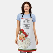 レシピ記念クリスマスクリスマスヴィンテージサンタクロース エプロン (着用した状態)