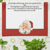 レシピ記念クリスマスクリスマスヴィンテージサンタクロース キッチンタオル (折り畳み)