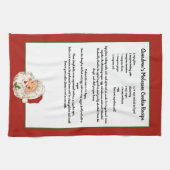 レシピ記念クリスマスクリスマスヴィンテージサンタクロース キッチンタオル (横)