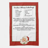 レシピ記念クリスマスクリスマスヴィンテージサンタクロース キッチンタオル (縦)