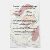 レシピ記念クリスマスクリスマスヴィンテージサンタクロース キッチンタオル (縦)