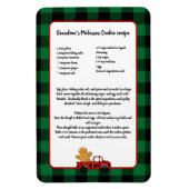 レシピ記念クリスマストラックグリーンブラックプレイド マグネット (縦)