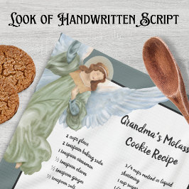 レシピ記念メリークリスマスエンジェルCookie キッチンタオル