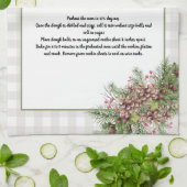 レシピ記念品クリスマスパインコーングレープレイド キッチンタオル (折り畳み)