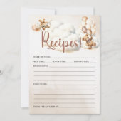 レシピ赤ちゃんシャワーゲームかわいいクマ 招待状 (正面)