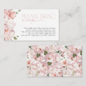 レシピ赤面ピンクのフローラシャワーを持って来て エンクロージャーカード (正面/裏面)