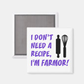 レシピ農家やスウェーデンの祖母は必要ない マグネット (正面/裏面)