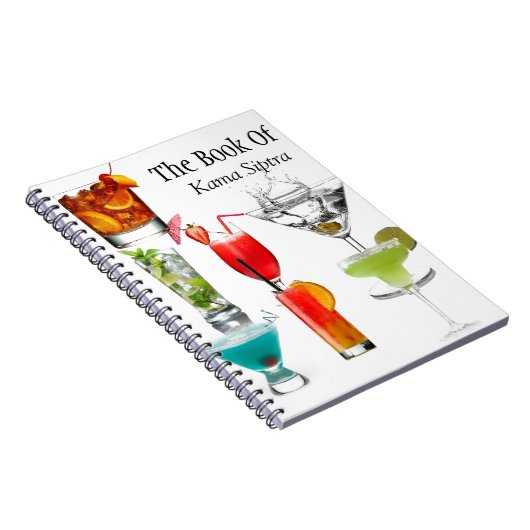 レシピ、カルマのSiptraのカクテルのノートの本 ノートブック (右側)