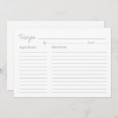 レシピ カード | レシピ スタイル - 5x7 (正面/裏面)