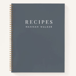 レシピ |シックエレガントな石灰色洗練された ノートブック