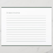 レシピ |フォレミニマルスエレガント・グリーン・レシピ・カード (裏面)