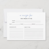 レシピ | ブライダルシャワーレシピカード 招待状 (正面)