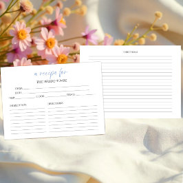 レシピ | ブライダルシャワーレシピカード 招待状
