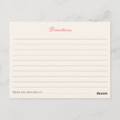 レシピ |ボヘミアの野生の花 ポストカード (裏面)