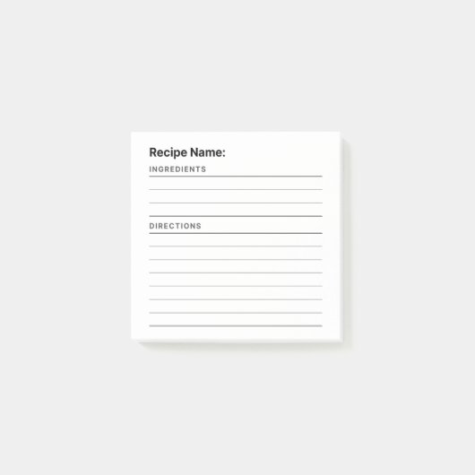 レシピ ポストイット (正面)