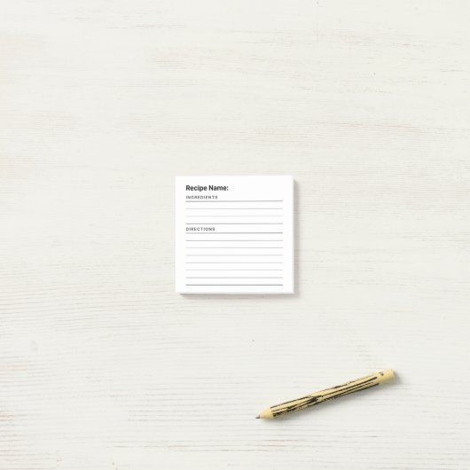 レシピ ポストイット (デスク上)