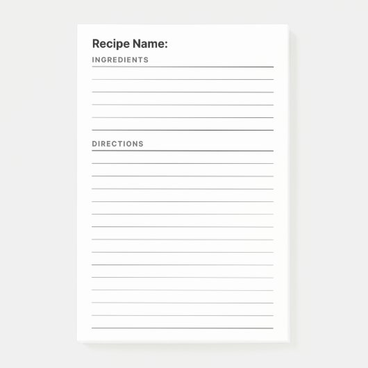 レシピ ポストイット (正面)