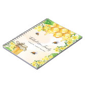 レシピ ミツバチ ハチミツ 黄色の花 夏 ノートブック (左側)