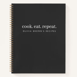 レシピ |ミニマリストの木炭グレーの調理師リピ食べート ノートブック