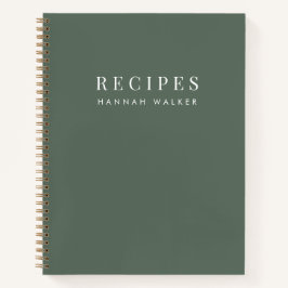 レシピ |ミニマルエレガントリストフォレストグリーンレシピ ノートブック