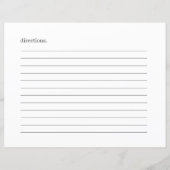 レシピ |レシピミニマルバインダーエンクロージャカード (裏面)